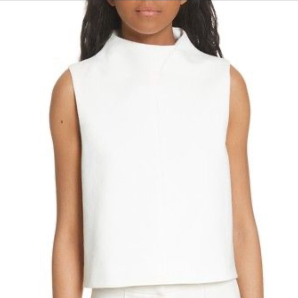 Tibi Funnel Neck Sleeveless Top